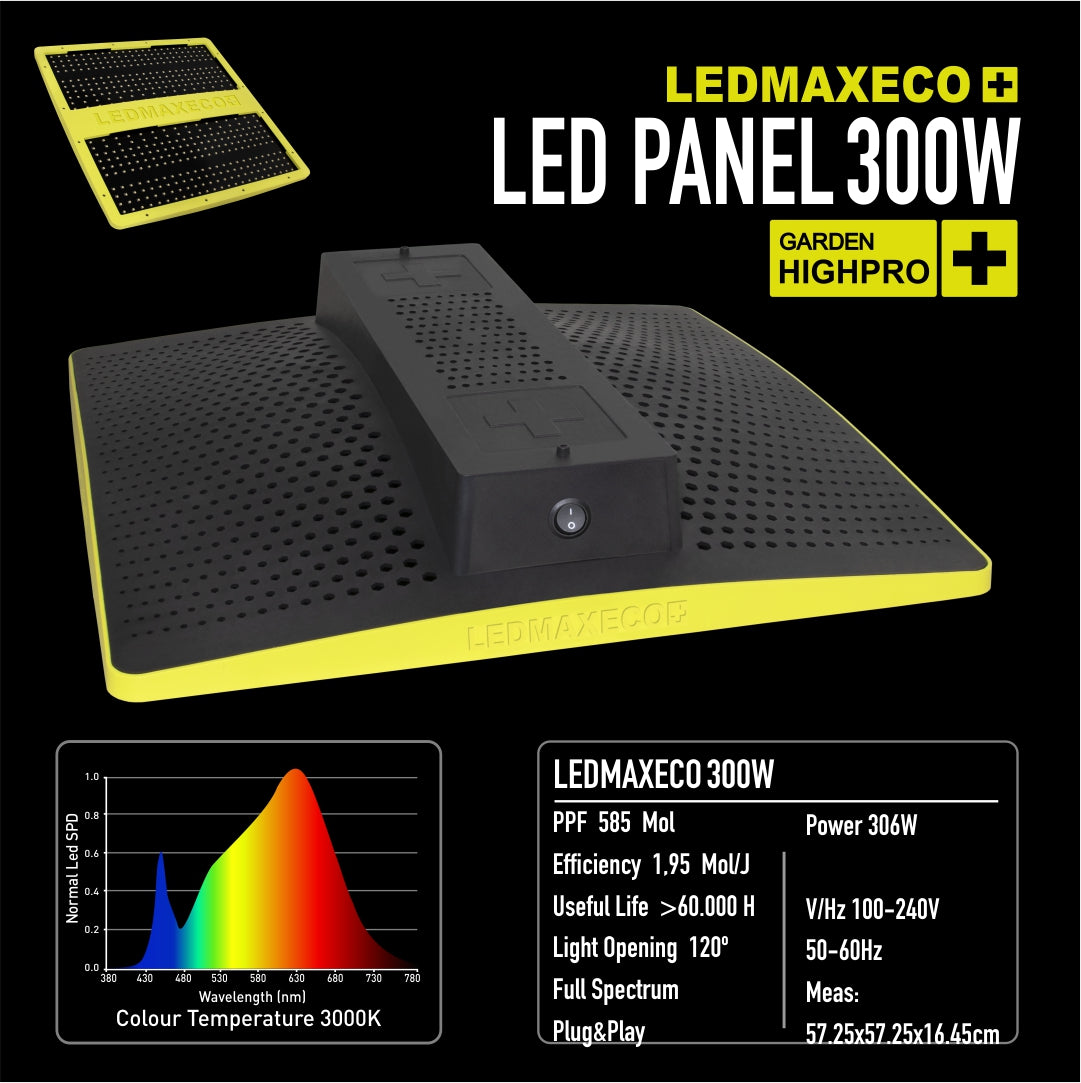 Garden Highpro | LEDMAXECO 300W | 585 µmol/s | LED Grow Lampe