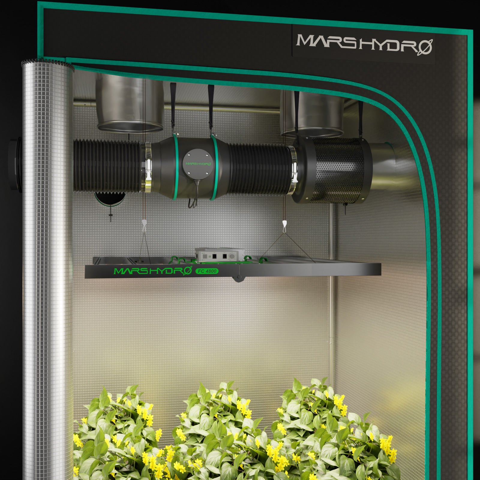 Mars Hydro | Ø150mm Inline-Kanalventilator mit Drehzahlregler