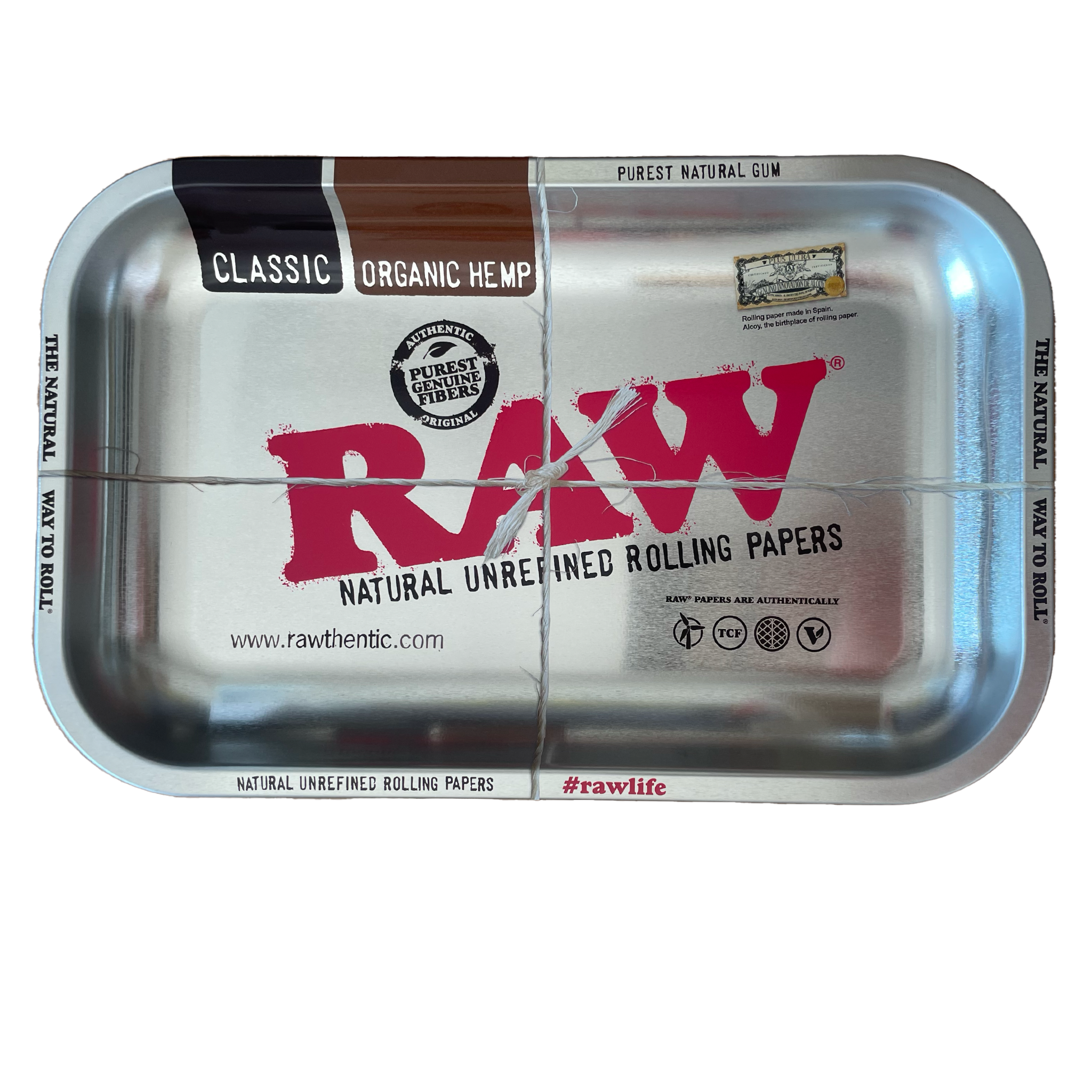 RAW Rolling Tray, Drehunterlage Metall, "Metallic", 27,5 x 17,5 cm