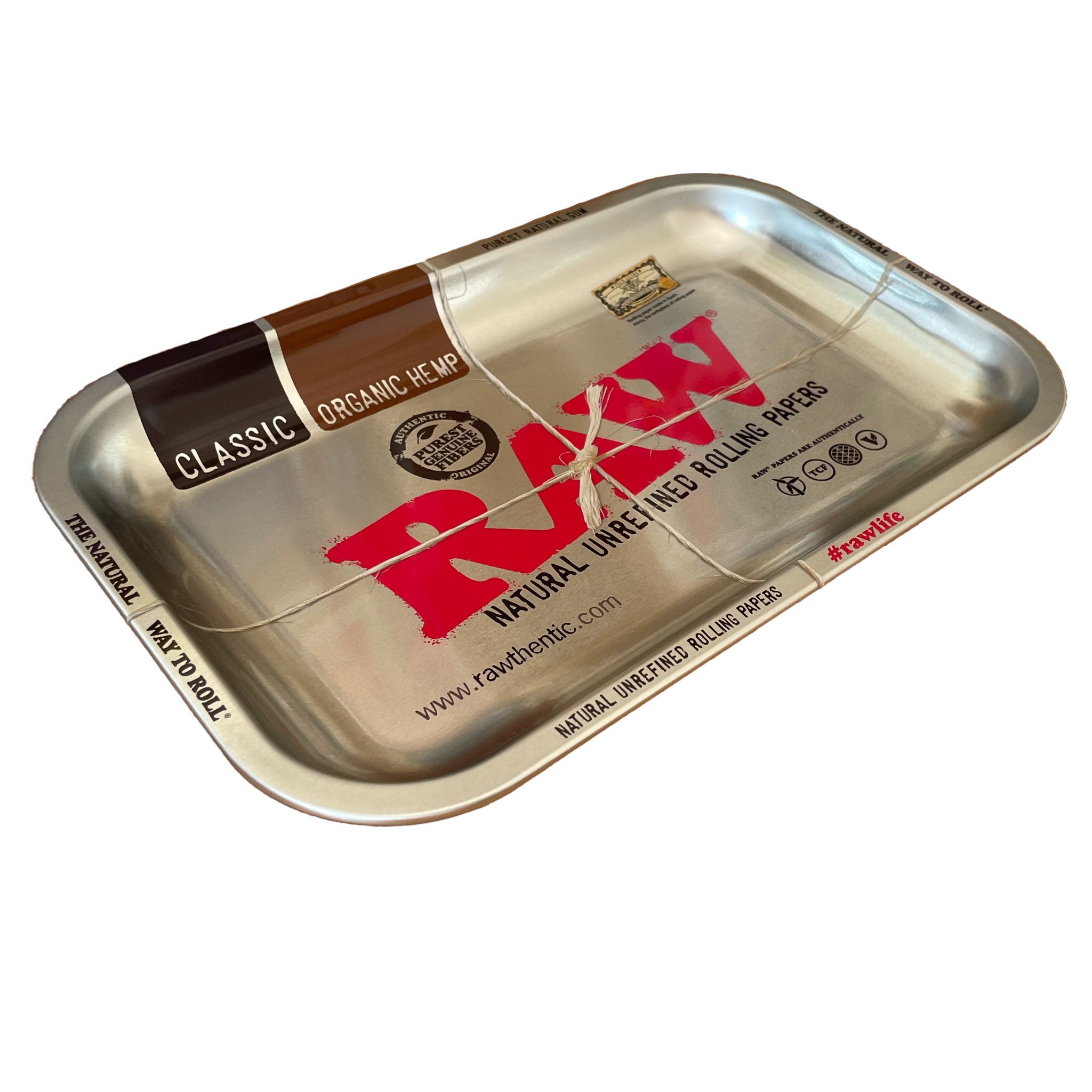 RAW Rolling Tray, Drehunterlage Metall, "Metallic", 27,5 x 17,5 cm