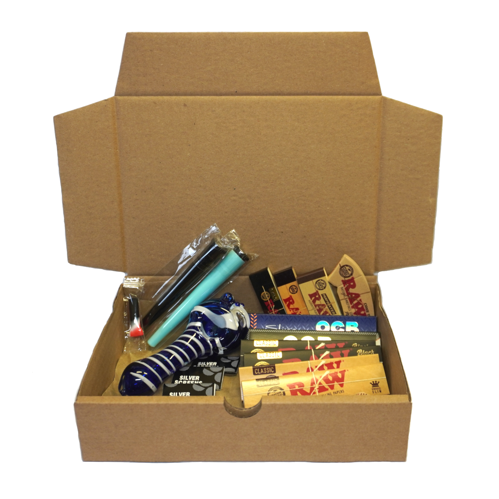 TopPotShop Glaspfeife & Rolling Papers Lootbox