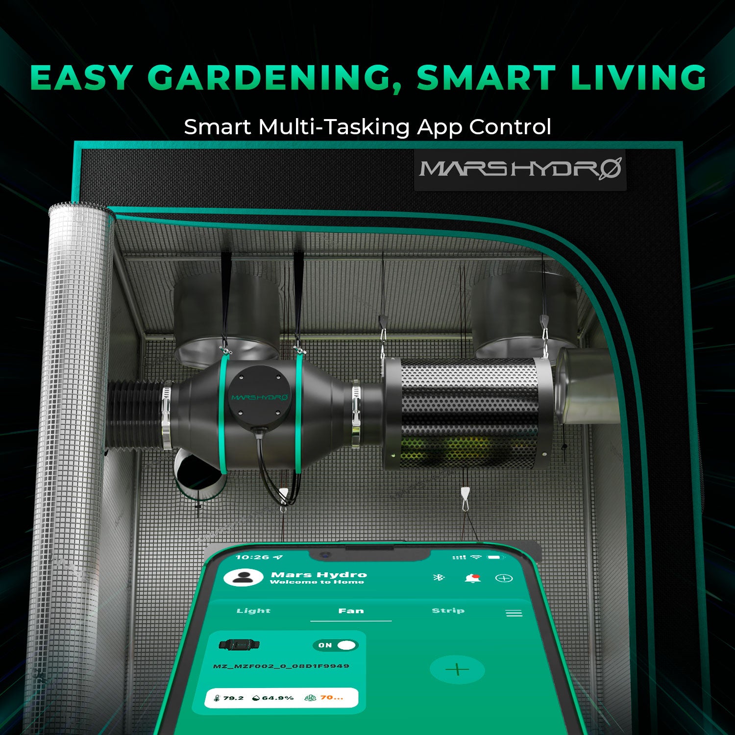 Mars Hydro iFresh 4″ | Ø100mm Smart Inline-Rohrventilator