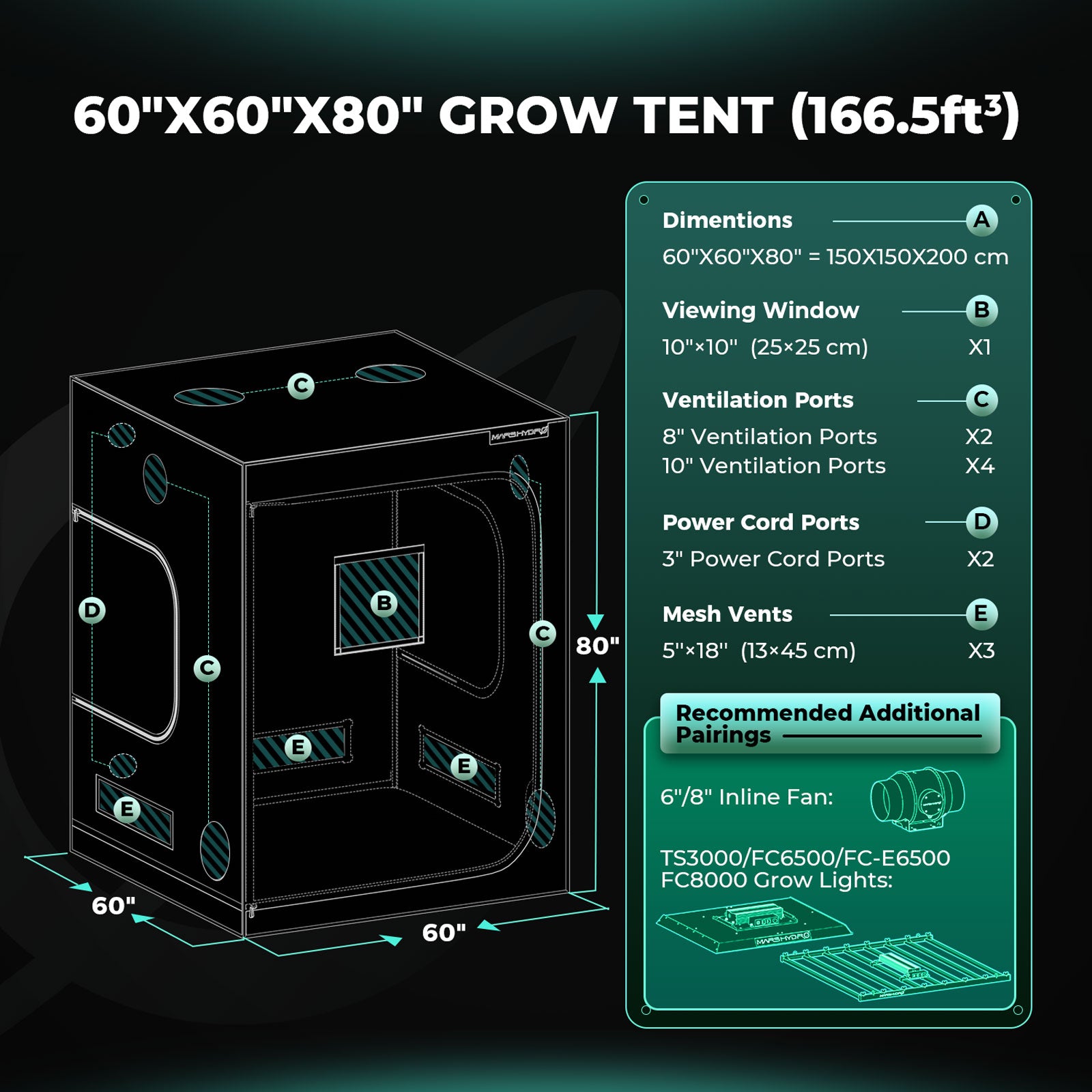 Mars Hydro | Growbox | 150x150x200cm