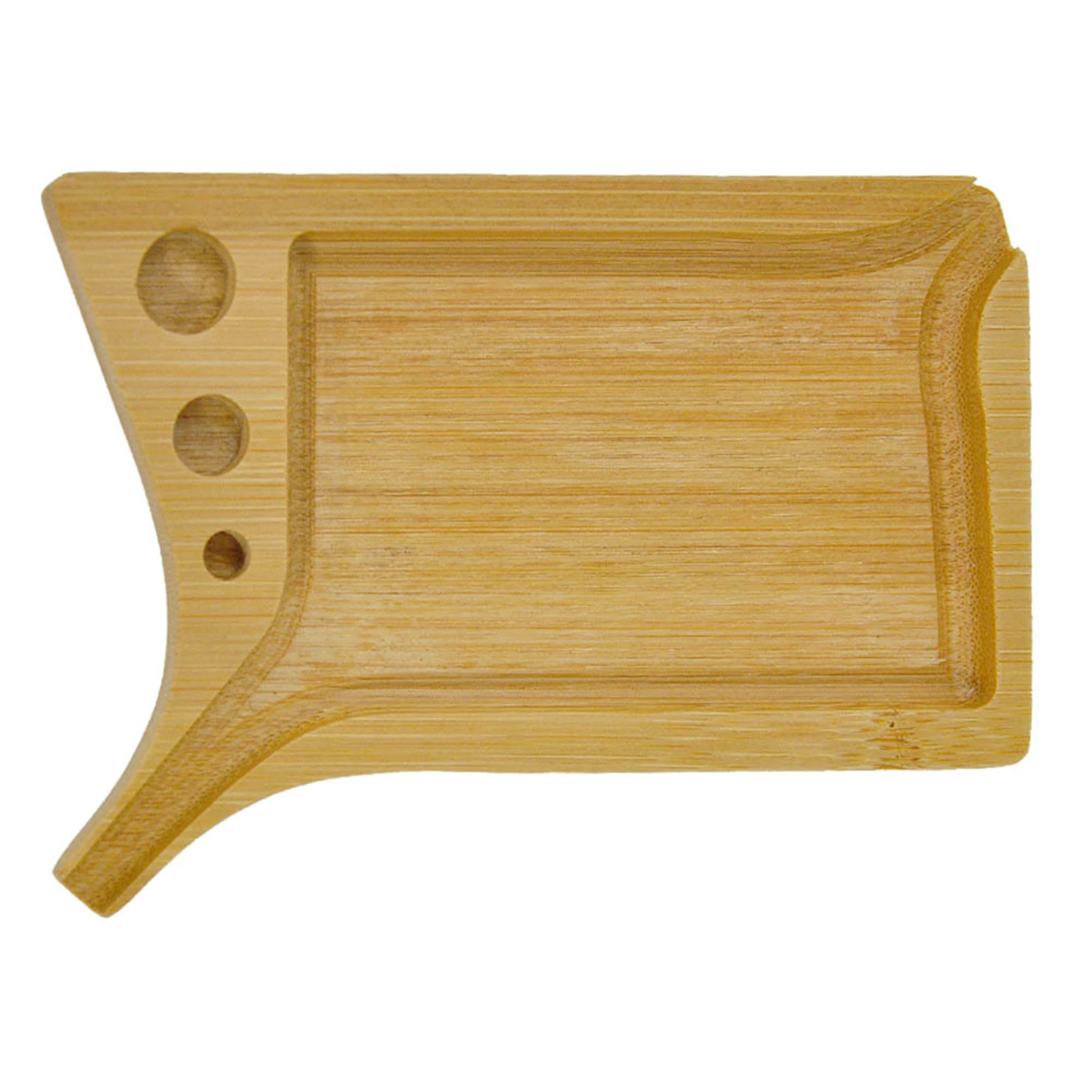 Bambus Holz Rolling Trey | Drehunterlage mit Cone Ansatz