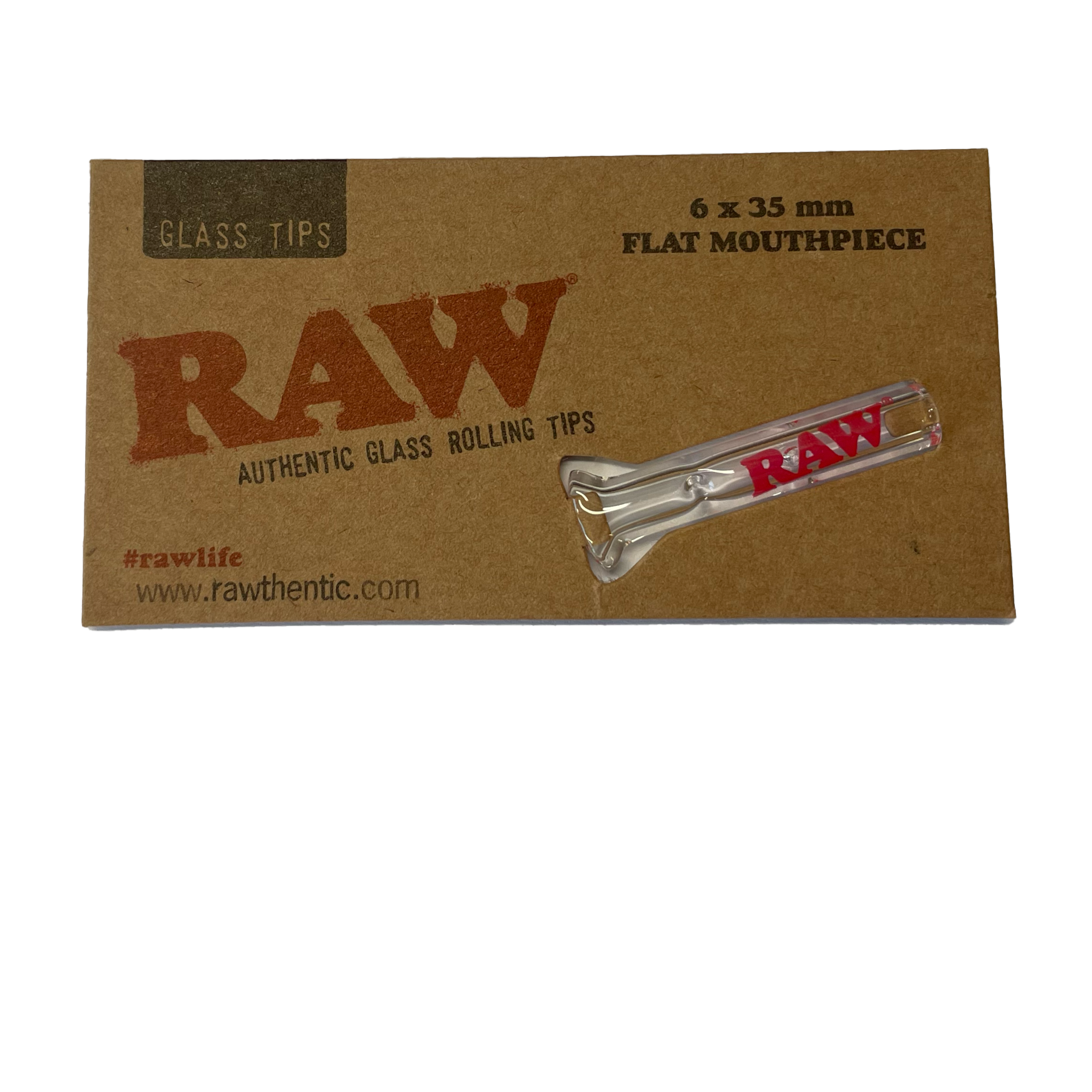 RAW Glas Tip Flat ø6mm | Glas Tip mit flachem Mundstück