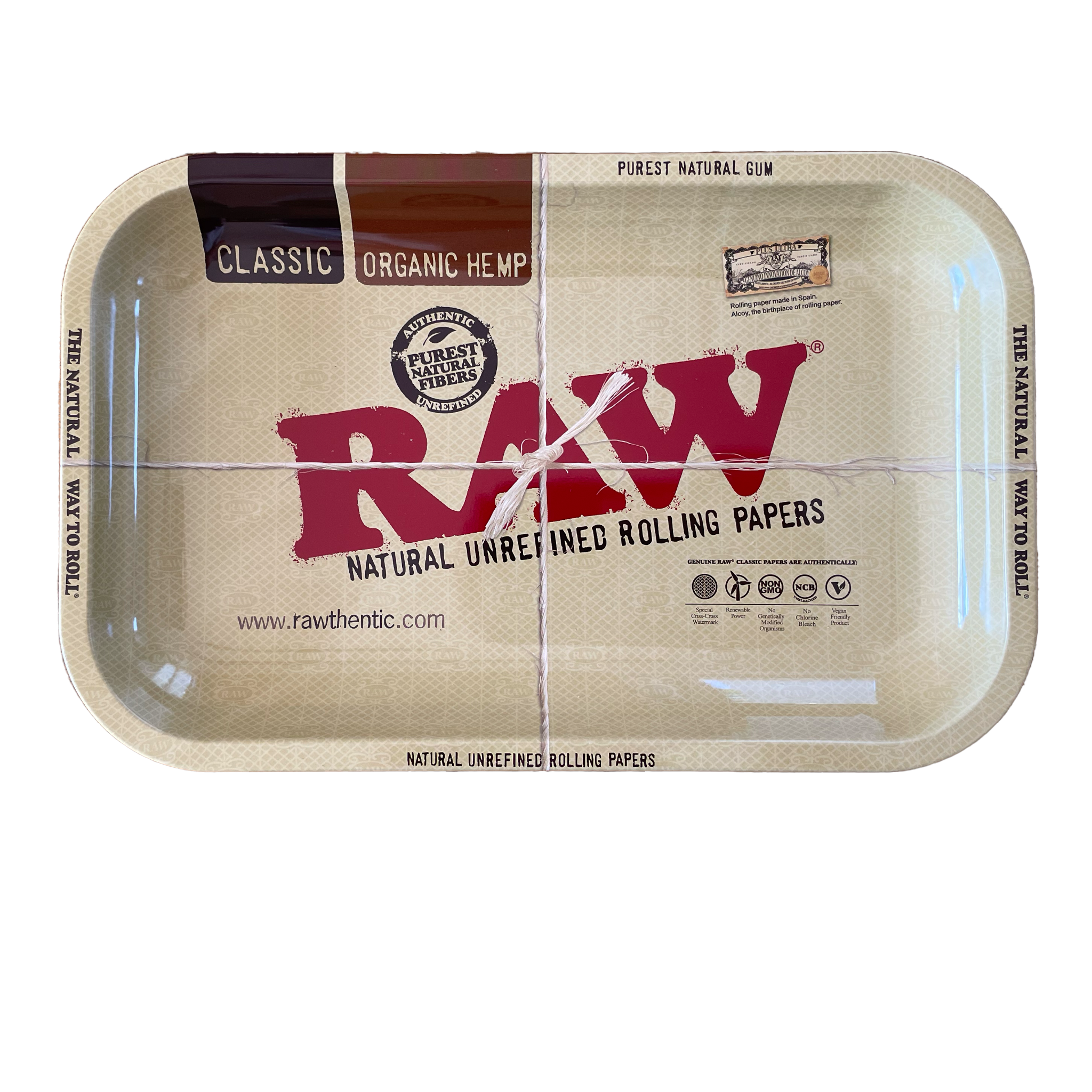 RAW Rolling Tray, Drehunterlage Metall, Klassisch, 27,5 x 17,5 cm