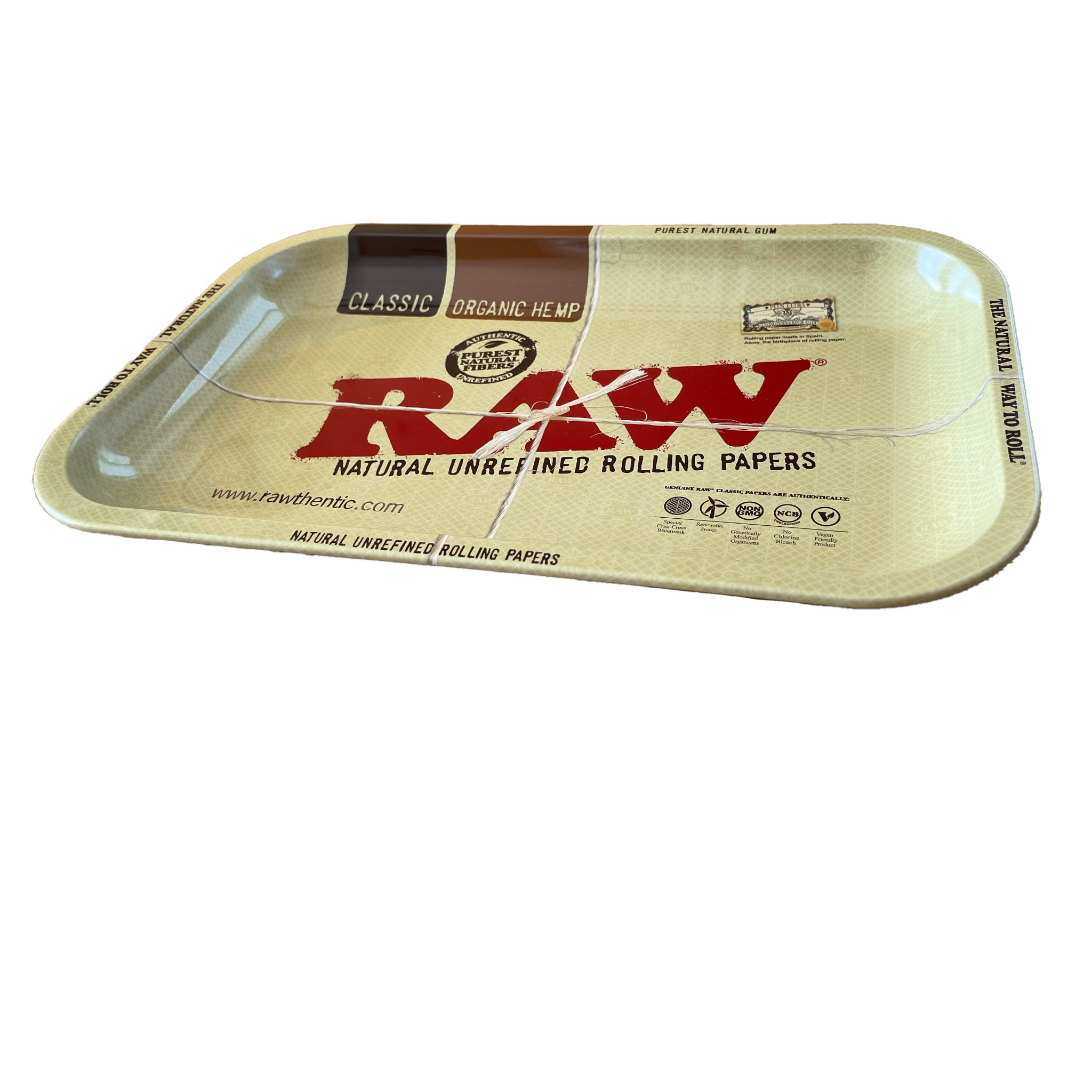 RAW Rolling Tray, Drehunterlage Metall, Klassisch, 27,5 x 17,5 cm